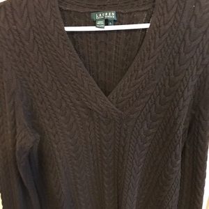 Lauren Ralph Lauren beautiful rich brown sweater.